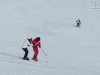 Marie mit Skilehrer Markus